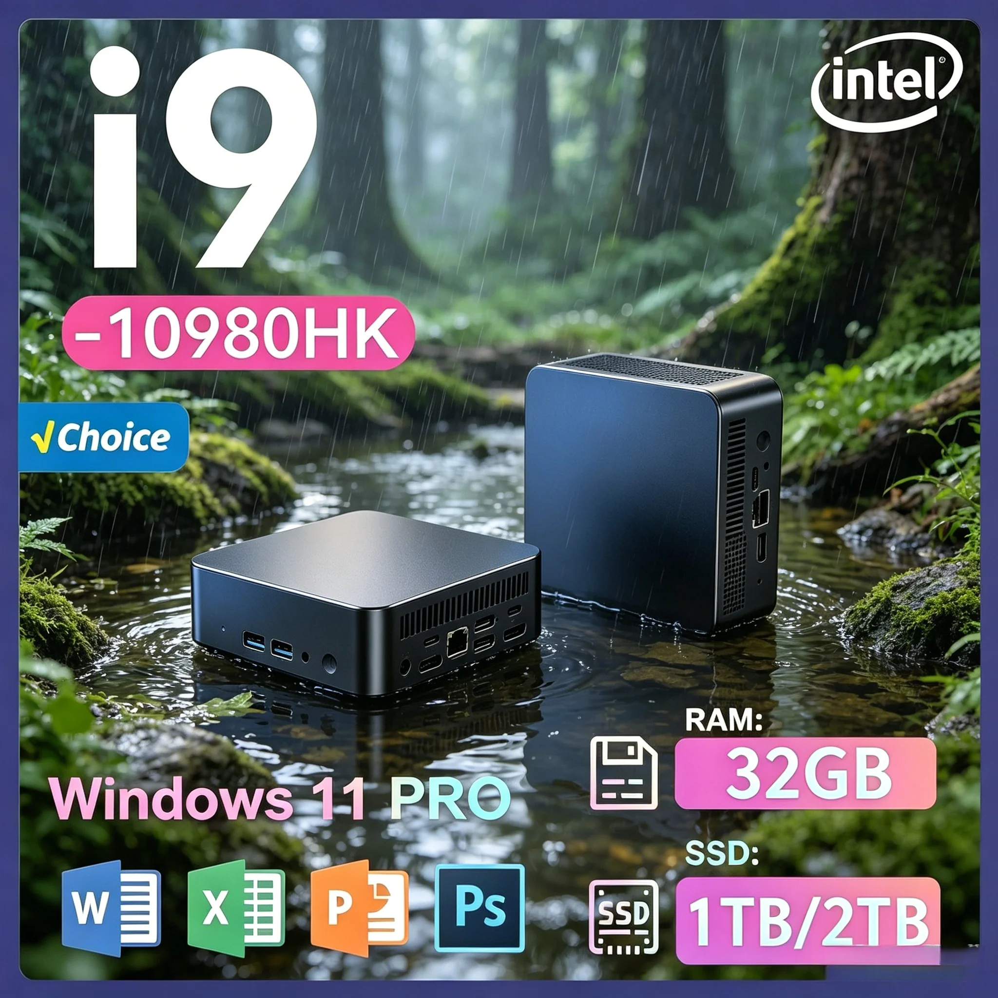 Laptop High Performance I9 Mini Desktop PC Dual Chip 8950HK 10980HK Windows11 Large Storage Home Office Host
Laptop High Performance I9 Mini Desktop PC Dual Chip 8950HK 10980HK Windows11 Large Storage Home Office Host