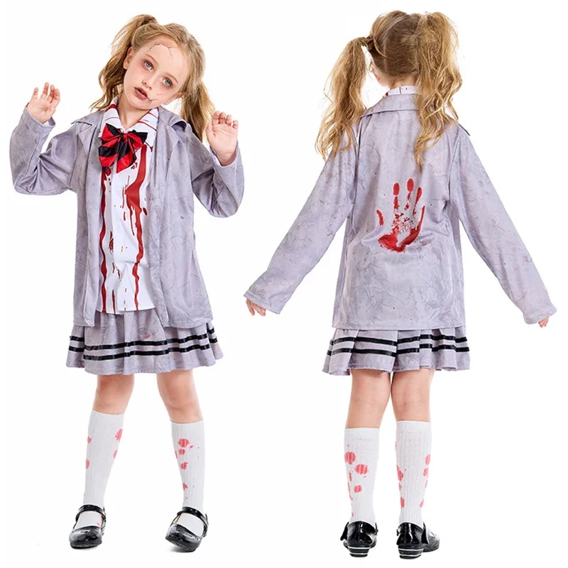 Halloween Party Horror Bloody Zombie Student Zombies Fancy Dress Enfant Niño Students Dresses Zombiess Cosplay Uniform
Halloween Party Horror Bloody Zombie Student Zombies Fancy Dress Enfant Niño Students Dresses Zombiess Cosplay Uniform