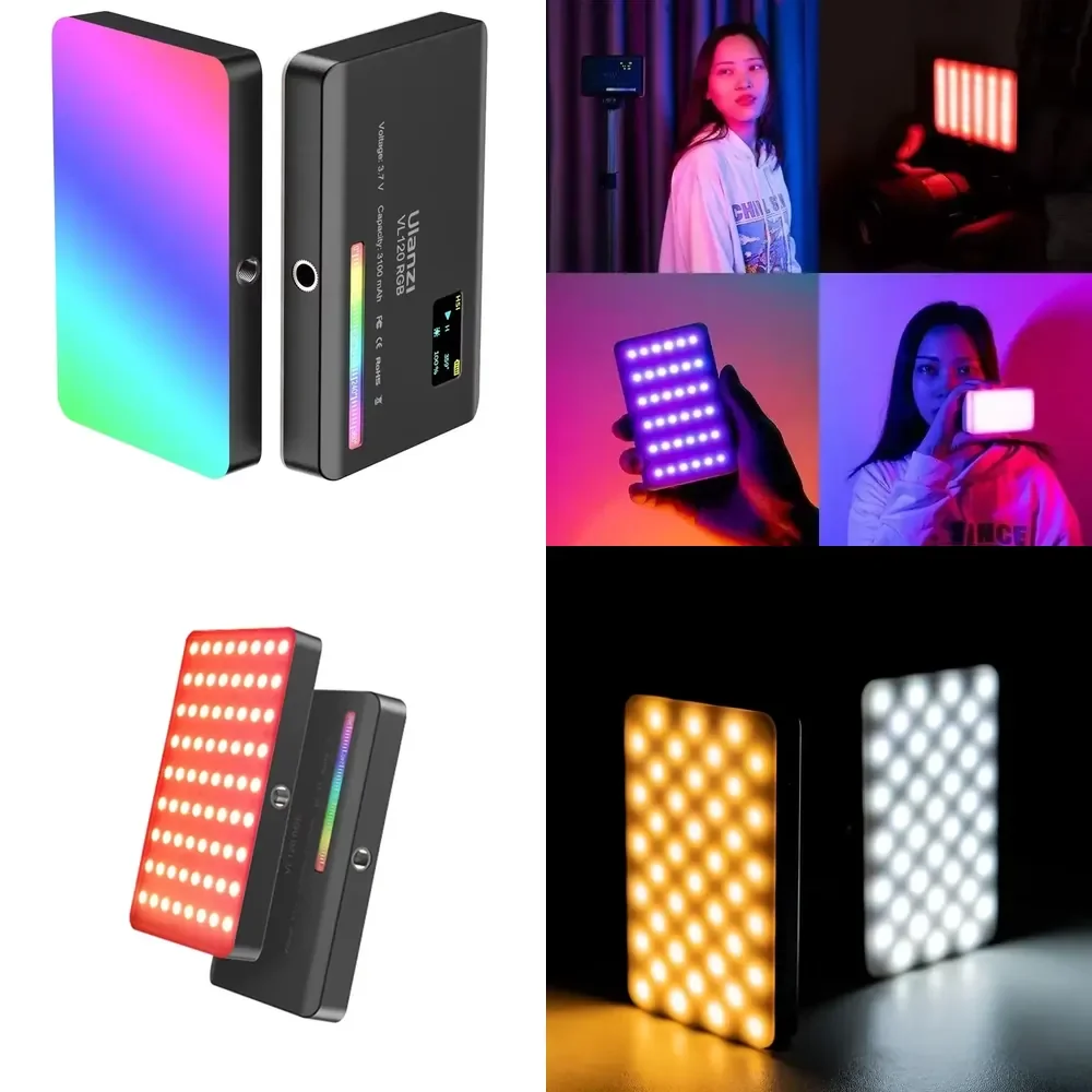 WAP01 VL120RGB Smartmobile Phone Fill Light Had Cct Color Temperature Mode Fill Light for Take Photo Wholesale Price
WAP01 VL120RGB Smartmobile Phone Fill Light Had Cct Color Temperature Mode Fill Light for Take Photo Wholesale Price