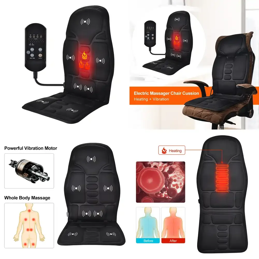 WAP01 Massager Chair Pad Electric Heating Vibrating Cervical Neck Back Body Cushion Massag for Car Home Lumbar Mattress
WAP01 Massager Chair Pad Electric Heating Vibrating Cervical Neck Back Body Cushion Massag for Car Home Lumbar Mattress
