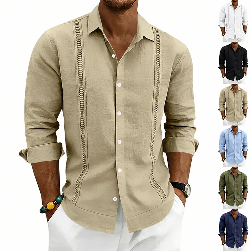 2026 Spring Summer Men Shirt Linen Long Sleeve Blouse Top Clothing
2026 Spring Summer Men Shirt Linen Long Sleeve Blouse Top Clothing