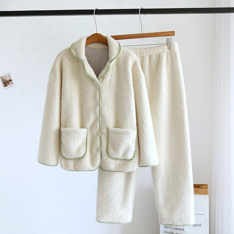Winter New Warm Berber Fleece Sleeping Pajamas Set Women's Nightie Two-piece Pyjamas Women Nightwear Nightie Sleepwear Sleeping
Winter New Warm Berber Fleece Sleeping Pajamas Set Women's Nightie Two-piece Pyjamas Women Nightwear Nightie Sleepwear Sleeping
