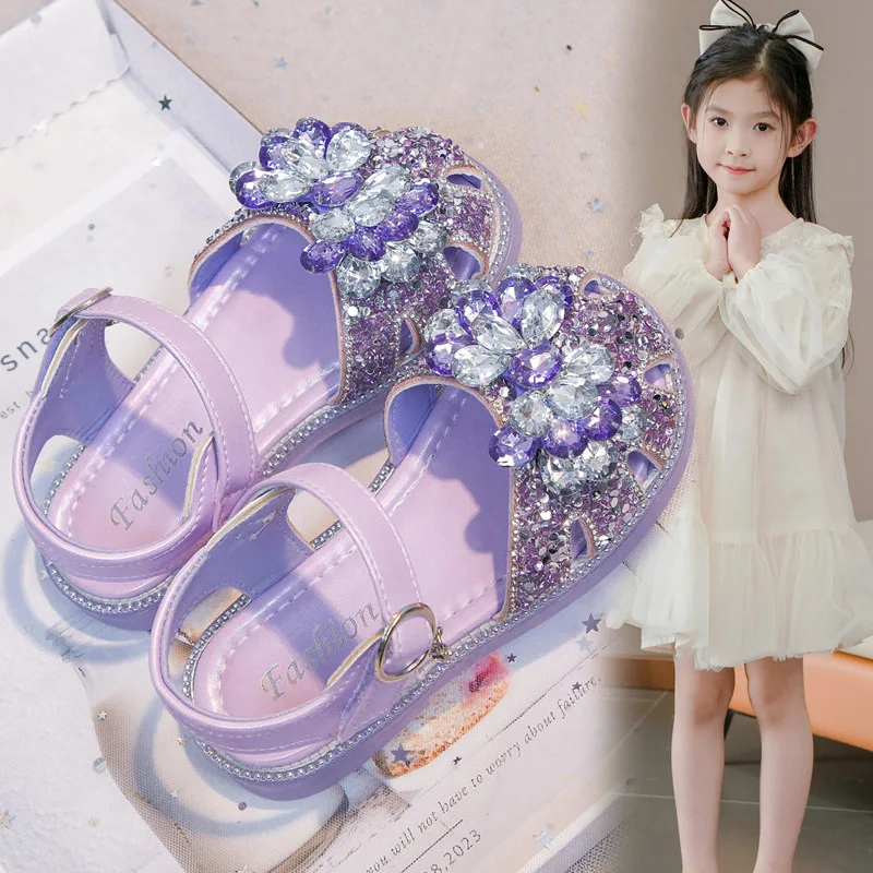 Girls Crystal Slip-On Shoes Soft Bottom Rhinestone Princess Flats Spring Autumn New Style Kids Lightweight Sweet Leather Shoes
Girls Crystal Slip-On Shoes Soft Bottom Rhinestone Princess Flats Spring Autumn New Style Kids Lightweight Sweet Leather Shoes