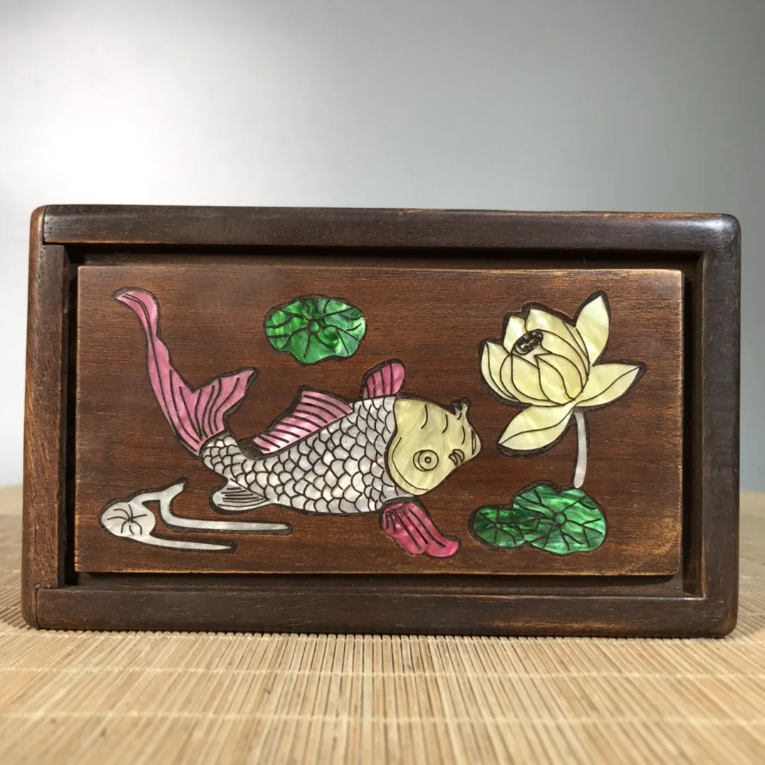 Antique wood carving crafts rosewood inlaid with shells mechanism boxes storage boxes wooden boxes
Antique wood carving crafts rosewood inlaid with shells mechanism boxes storage boxes wooden boxes