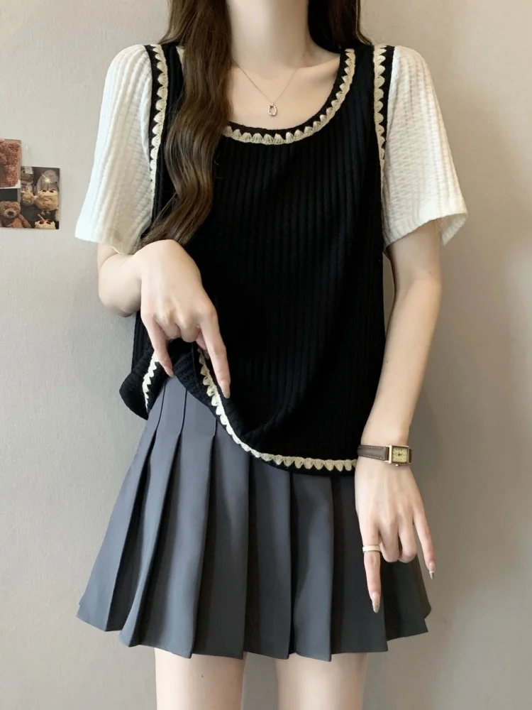 Ice Silk Knitted Short Sleeve T-Shirt Women Summer Large Size Base Shirt Micro Plump MM Slimming Beautiful Short Top
Ice Silk Knitted Short Sleeve T-Shirt Women Summer Large Size Base Shirt Micro Plump MM Slimming Beautiful Short Top