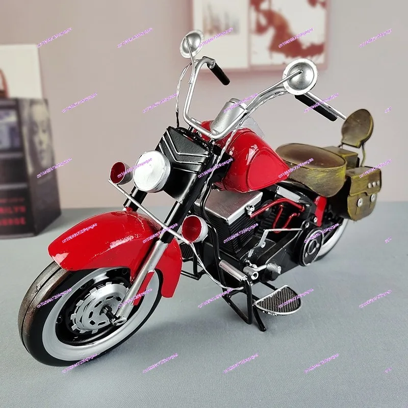 Handmade Wrought Iron Retro Motorcycle Model - Home Decor & Collection Prop
Handmade Wrought Iron Retro Motorcycle Model - Home Decor & Collection Prop