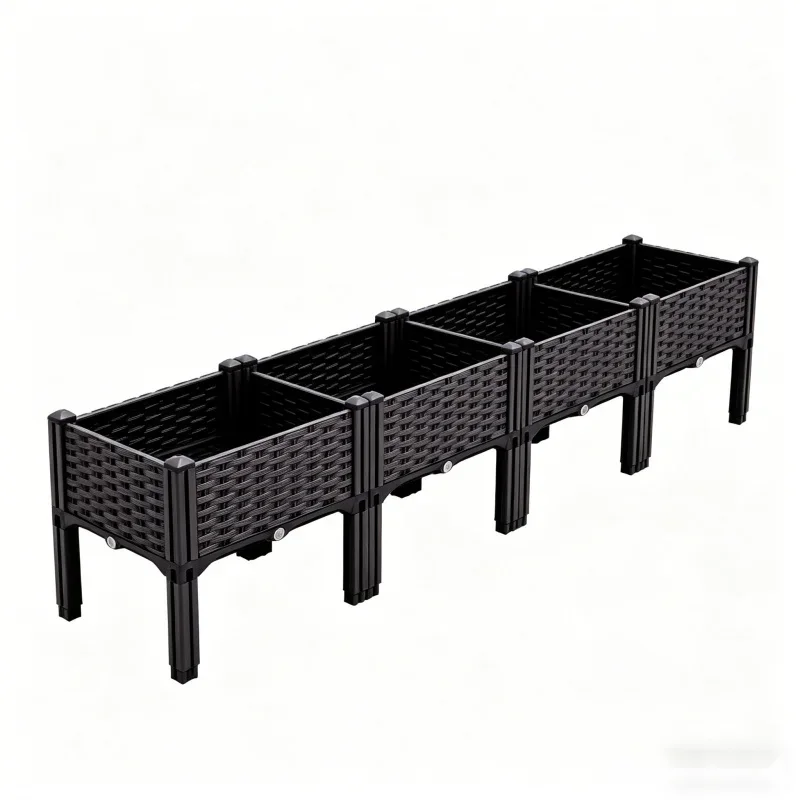 4-Tier Raised Garden Bed 160x40x37cm Large Plastic Planter Box for Vegetables Herbs Flowers - Outdoor Indoor Patio Balcony Gard
4-Tier Raised Garden Bed 160x40x37cm Large Plastic Planter Box for Vegetables Herbs Flowers - Outdoor Indoor Patio Balcony Gard