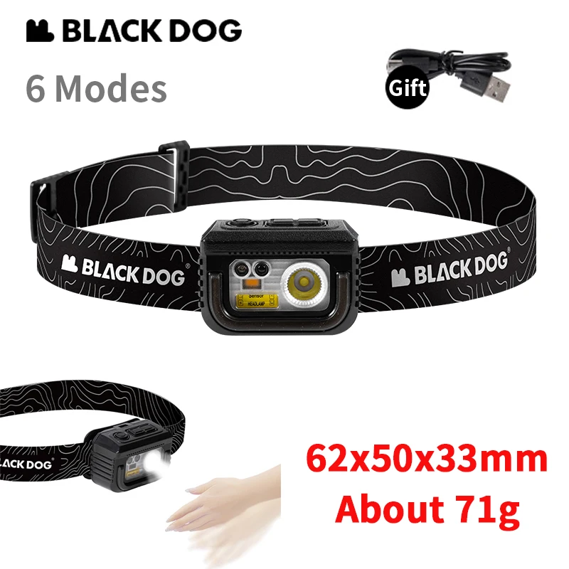Naturehike BLACKDOG Headlamp 6 Gear Adjustable IPX5 Waterproof Type-C Rechargeable Outdoor Night Running Fishing Camping Light
Naturehike BLACKDOG Headlamp 6 Gear Adjustable IPX5 Waterproof Type-C Rechargeable Outdoor Night Running Fishing Camping Light