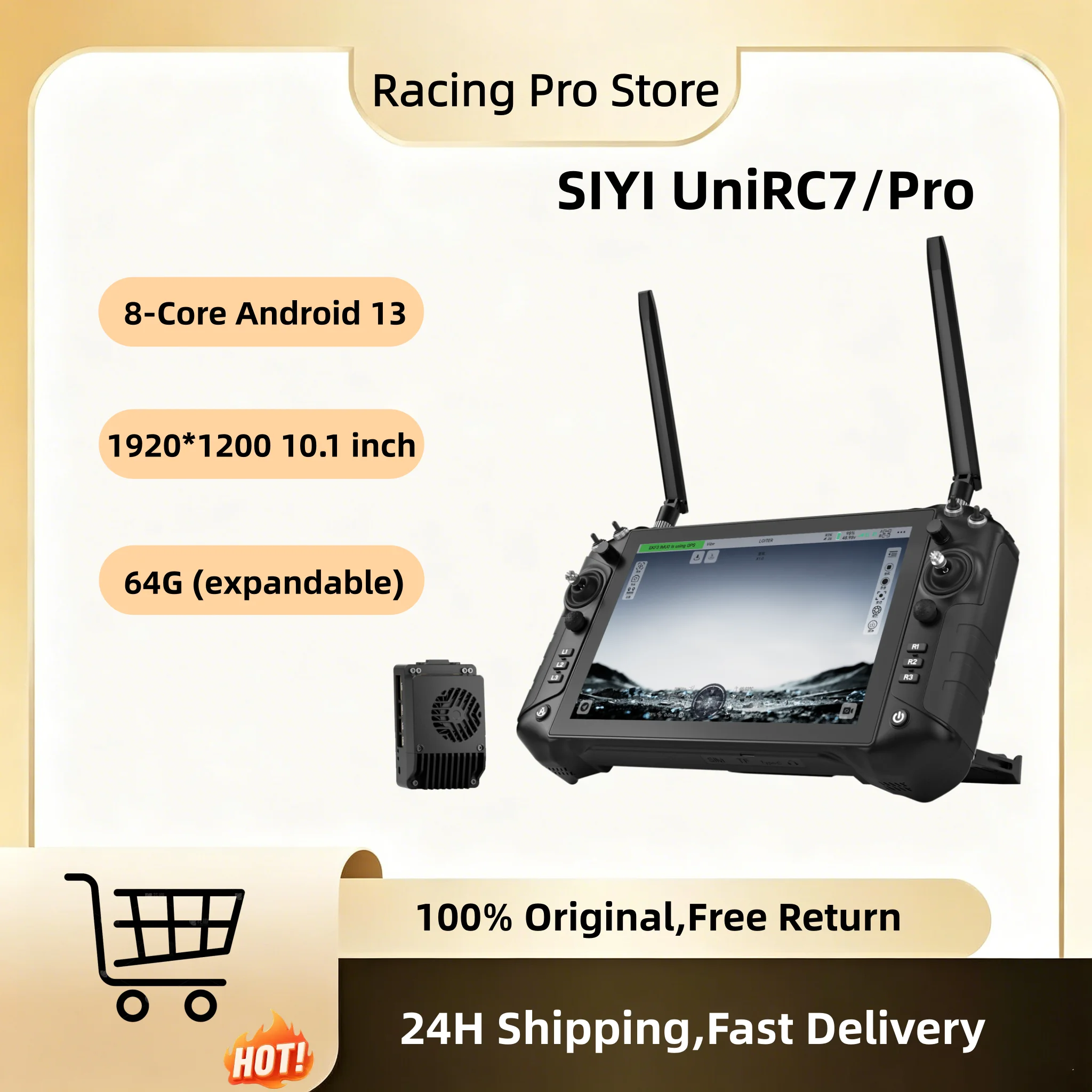 SIYI UniRC7 Pro Rc Transmitter Qualcomm Snapdragon 8-Core Android 13 1920*1200 10.1 inch Screen 64G (expandable) Rc Controller
SIYI UniRC7 Pro Rc Transmitter Qualcomm Snapdragon 8-Core Android 13 1920*1200 10.1 inch Screen 64G (expandable) Rc Controller