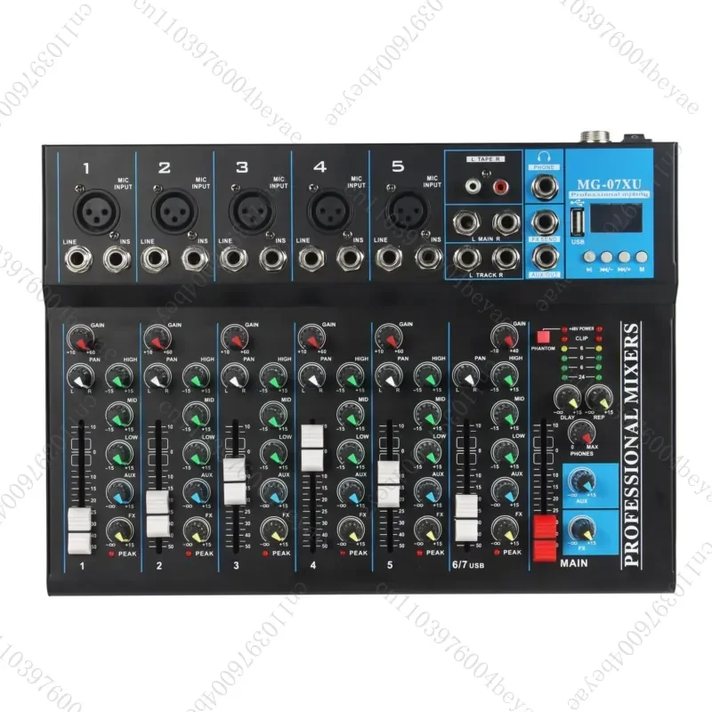 7-way Mixer Professional Stage Singing Audio Live Broadcast Equipment Bluetooth USB Monitor Tuning DJ Mixer
7-way Mixer Professional Stage Singing Audio Live Broadcast Equipment Bluetooth USB Monitor Tuning DJ Mixer