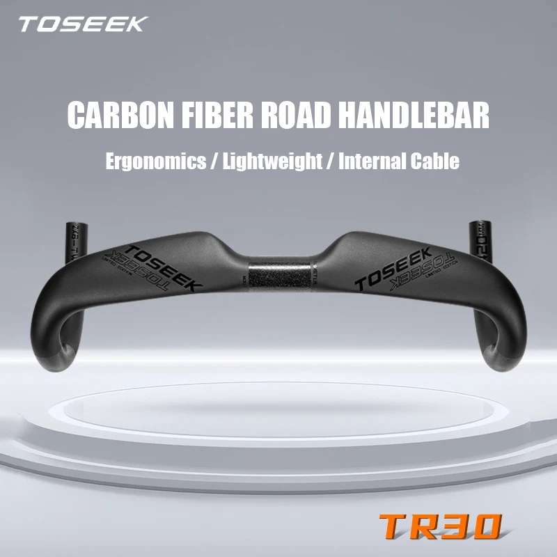 TOSEEK Bicycle Drop Handlebar 380/400/420/440mm Bicycle Handle Bar Carbon Fiber Bike Bar Internal Routing Road Bike Handlebar
TOSEEK Bicycle Drop Handlebar 380/400/420/440mm Bicycle Handle Bar Carbon Fiber Bike Bar Internal Routing Road Bike Handlebar
