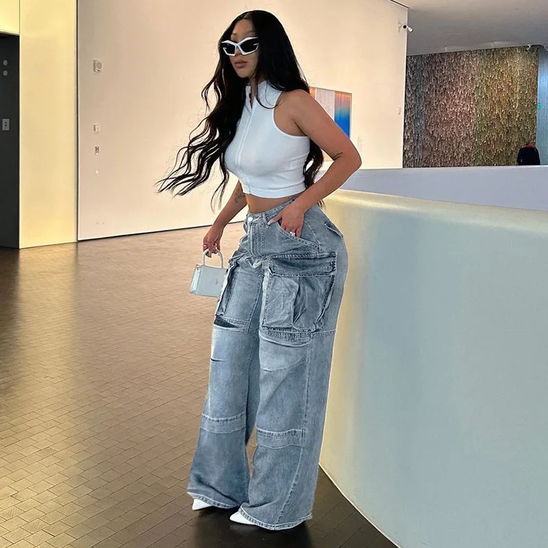 Women's Jeanswomen's 2023 Summer New Line INS American Street Fashion Multi Pocket Spliced Workwear High Waist Straight Leg Jean
Women's Jeanswomen's 2023 Summer New Line INS American Street Fashion Multi Pocket Spliced Workwear High Waist Straight Leg Jean