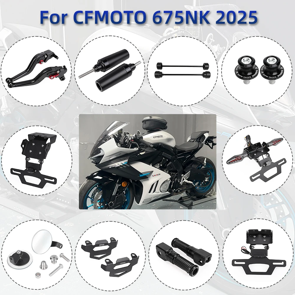 For CFMOTO 675NK NK675 675 NK Frame Crash Slider Axle Wheel Slider Blindspot Mirror Footpeg Tail Tidy Bracket Brake Clutch Lever
For CFMOTO 675NK NK675 675 NK Frame Crash Slider Axle Wheel Slider Blindspot Mirror Footpeg Tail Tidy Bracket Brake Clutch Lever