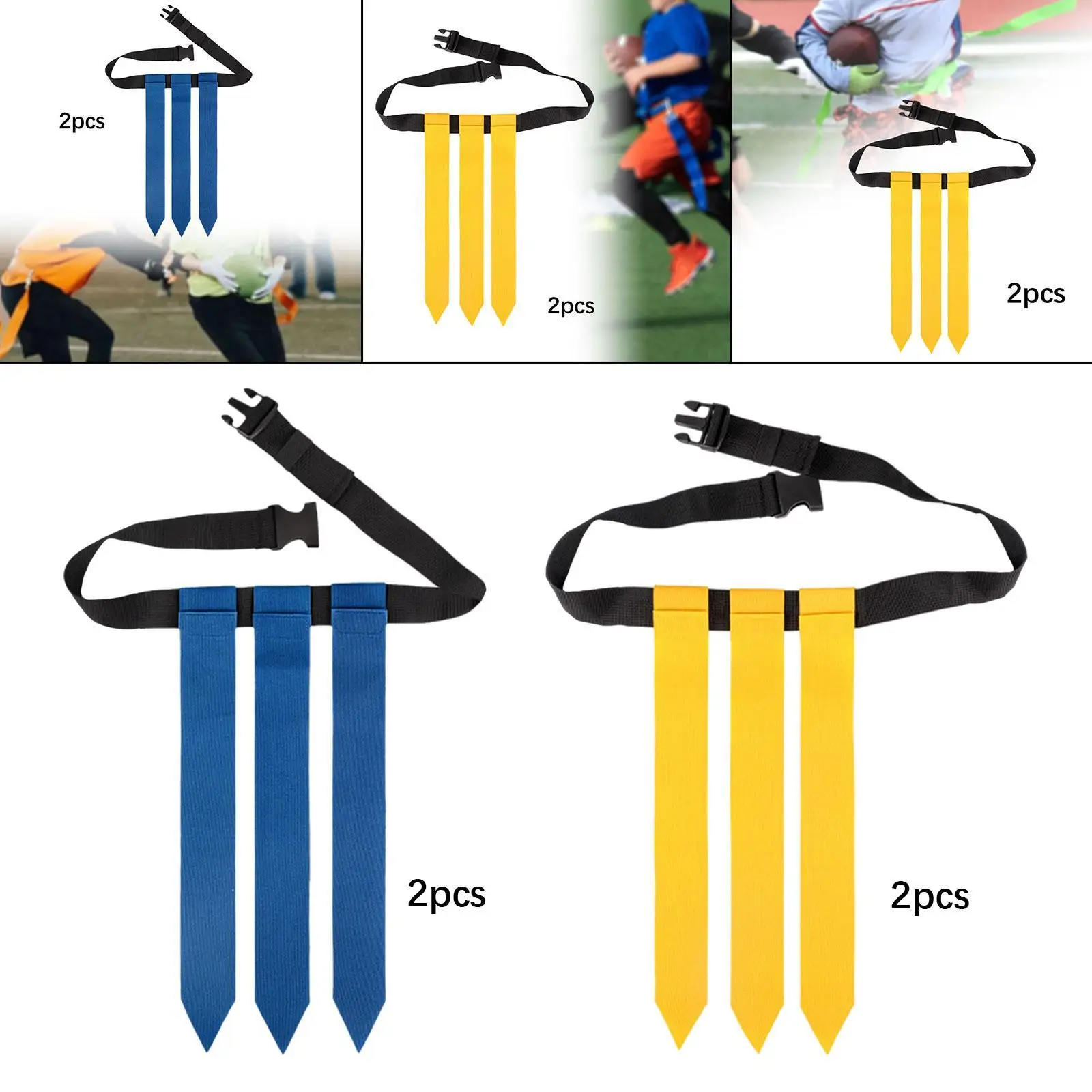 2 Pieces Adjustable Flag Football Belt Practical Football Waist Flag Set Outdoor Sports Flag Football Set for Games Soccer Kids
2 Pieces Adjustable Flag Football Belt Practical Football Waist Flag Set Outdoor Sports Flag Football Set for Games Soccer Kids