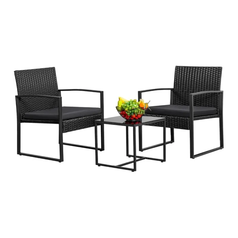3 Piece Wicker Conversation Bistro Sets Outdoor Patio Set Modern Rattan Chair Furniture Sets with Coffee Table Yard Garden Porch
3 Piece Wicker Conversation Bistro Sets Outdoor Patio Set Modern Rattan Chair Furniture Sets with Coffee Table Yard Garden Porch