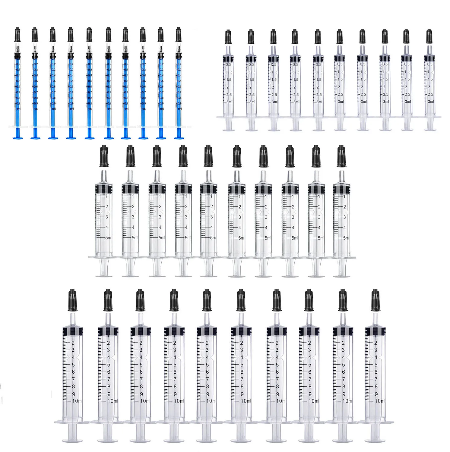 40Pcs 1/3/5/10ml Syringe with Cap, Multi-Purpose for Lab, Pet Feeding, Oil, Glue, Refill Ink, Watering Plants, Precise Measure
40Pcs 1/3/5/10ml Syringe with Cap, Multi-Purpose for Lab, Pet Feeding, Oil, Glue, Refill Ink, Watering Plants, Precise Measure