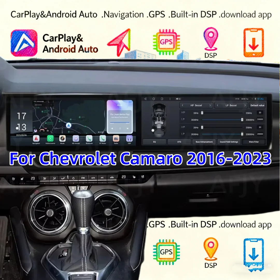 12,3-дюймовая цифровая приборная панель с двумя экранами на Android 13.0 для Chevrolet Camaro 2016-2023, автомобильная магнитола с экраном на Android
12,3-дюймовая цифровая приборная панель с двумя экранами на Android 13.0 для Chevrolet Camaro 2016-2023, автомобильная магнитола с экраном на Android
