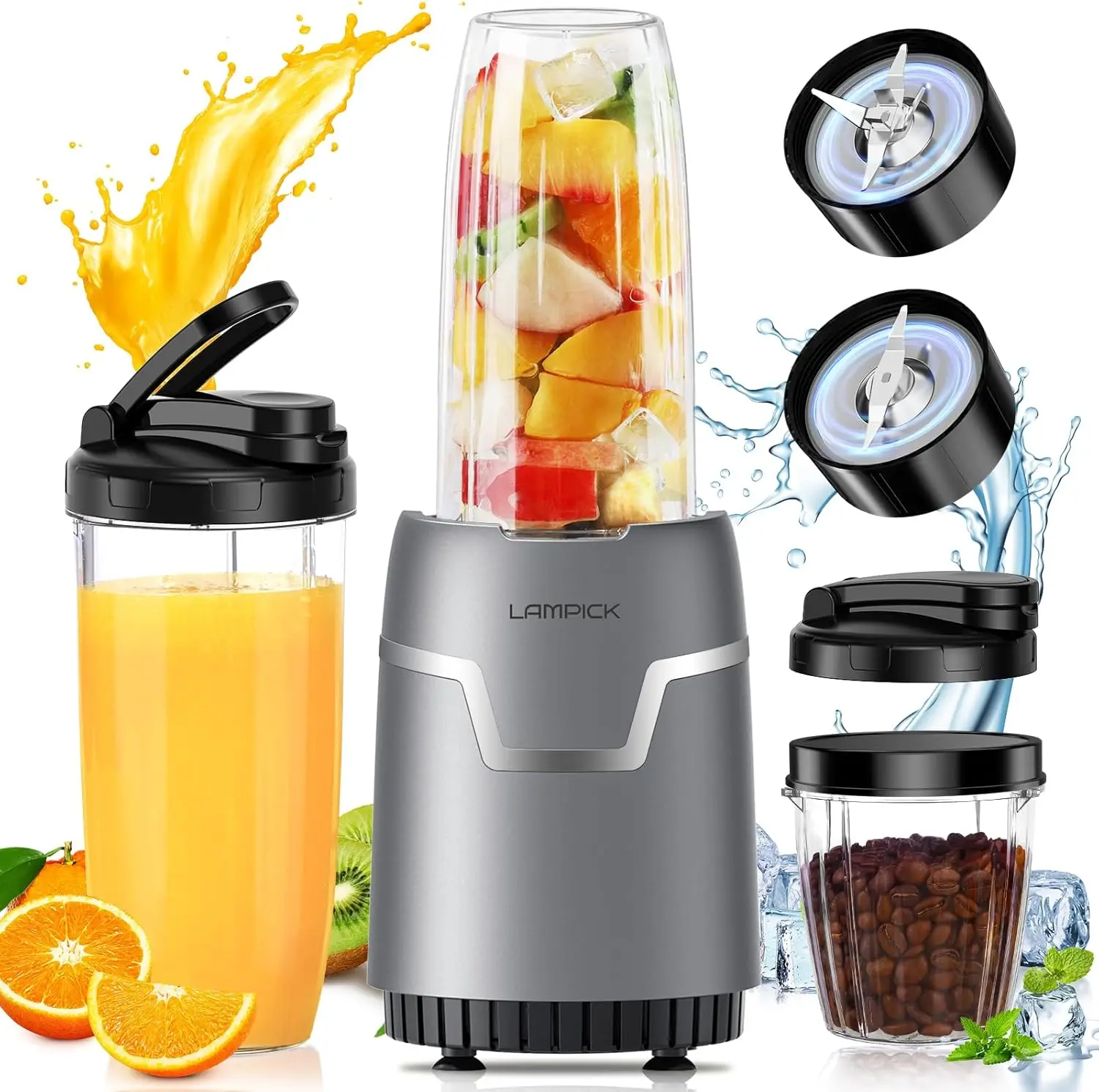 1100W Personal Blender with 2x22 Oz To-Go Cups for Smoothies, Shakes, and Baby Food
1100W Personal Blender with 2x22 Oz To-Go Cups for Smoothies, Shakes, and Baby Food