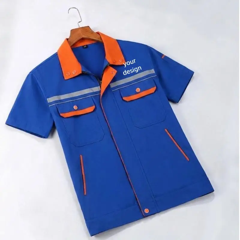 Summer Men's Workshop Workwear Suit Uniform Customized Personalized Printed Logo Cotton Jacket For Patchwork Repair Workers
Summer Men's Workshop Workwear Suit Uniform Customized Personalized Printed Logo Cotton Jacket For Patchwork Repair Workers