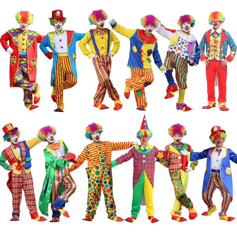 Adult Halloween Clown Costume Unisex Performance Outfit Masquerade Party Wear Stage Program Entertainment Clothing
Adult Halloween Clown Costume Unisex Performance Outfit Masquerade Party Wear Stage Program Entertainment Clothing