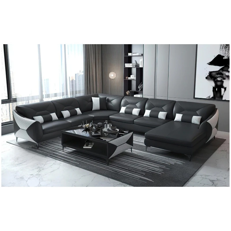 Sofa first layer cowhide simple modern furniture complete living room combination large and small apartment leisure leather sofa
Sofa first layer cowhide simple modern furniture complete living room combination large and small apartment leisure leather sofa