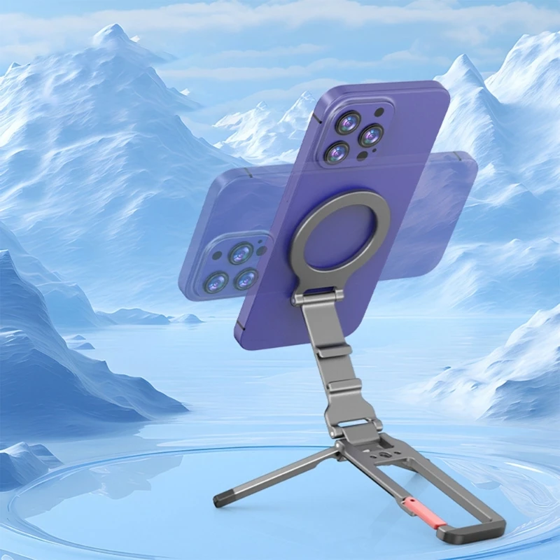 Easy To Carry Metal Phone Stand With Two Direction Movement Perfect For Travel And Hiking
Easy To Carry Metal Phone Stand With Two Direction Movement Perfect For Travel And Hiking