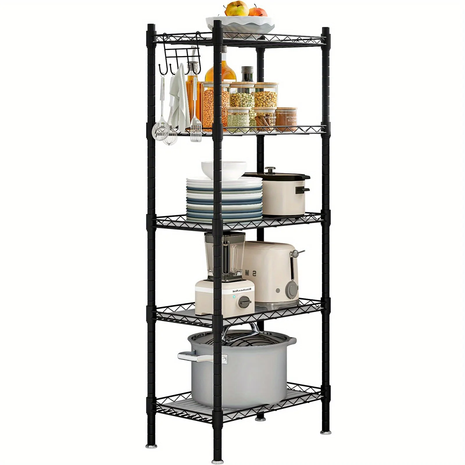 5-Wire Shelving Metal Storage Rack Adjustable Shelves, Standing Storage Shelf Units for Laundry Bathroom Kitchen Pantry Closet,
5-Wire Shelving Metal Storage Rack Adjustable Shelves, Standing Storage Shelf Units for Laundry Bathroom Kitchen Pantry Closet,