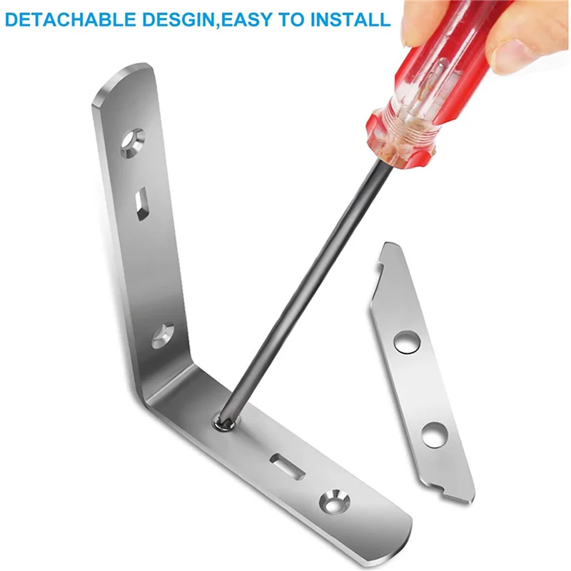 【CLEARANCE】4 Pcs Wall Mounted Shelf Bracket 90 Degree Heavy Duty L Shelf Brackets Stainless Steel Support Joint(155X250mm)
【CLEARANCE】4 Pcs Wall Mounted Shelf Bracket 90 Degree Heavy Duty L Shelf Brackets Stainless Steel Support Joint(155X250mm)
