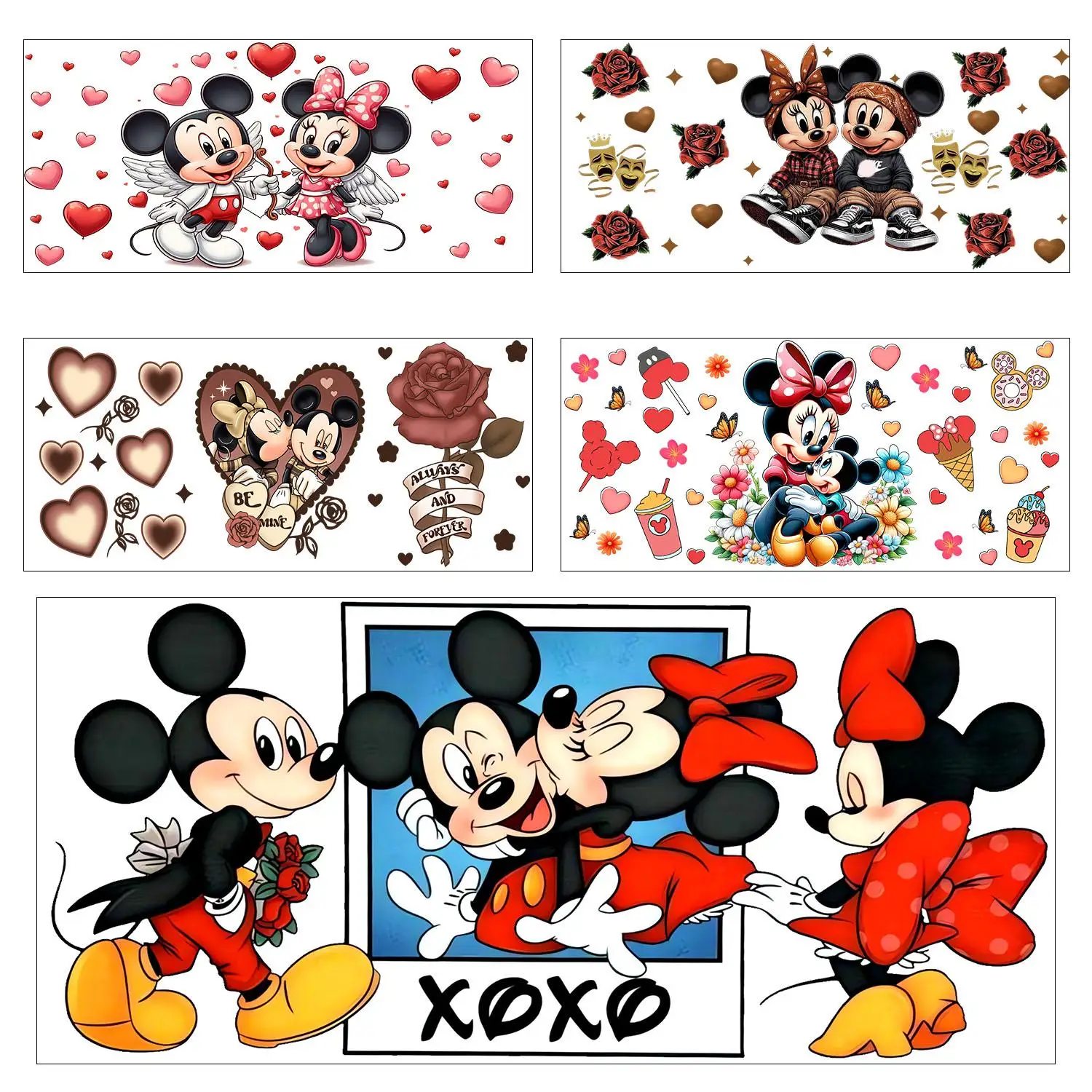 Love is Love Mickey XOXO series easy peel waterproof DIY Decals 3D transfers uvdtf crystal sticker 16oz uv dtf cup wraps
Love is Love Mickey XOXO series easy peel waterproof DIY Decals 3D transfers uvdtf crystal sticker 16oz uv dtf cup wraps