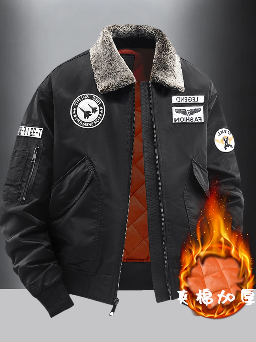 Warm Casual American Sle B5 Pilot Cotton Jaet Men's Winter Coat with Faux Suede Collar Bomber Anti-Cold Faion Urban Wo...
Warm Casual American Sle B5 Pilot Cotton Jaet Men's Winter Coat with Faux Suede Collar Bomber Anti-Cold Faion Urban Wo...