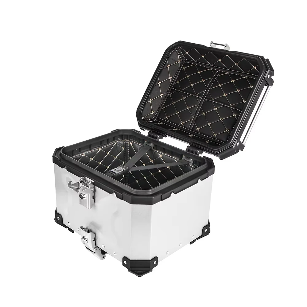 Motorcycle Rear Luggage Box Aluminum Tail Box 45L 55L 65L 80L Universal Key Lock Helmet Motorcycle Storage Box Moto Top Case 
Motorcycle Rear Luggage Box Aluminum Tail Box 45L 55L 65L 80L Universal Key Lock Helmet Motorcycle Storage Box Moto Top Case