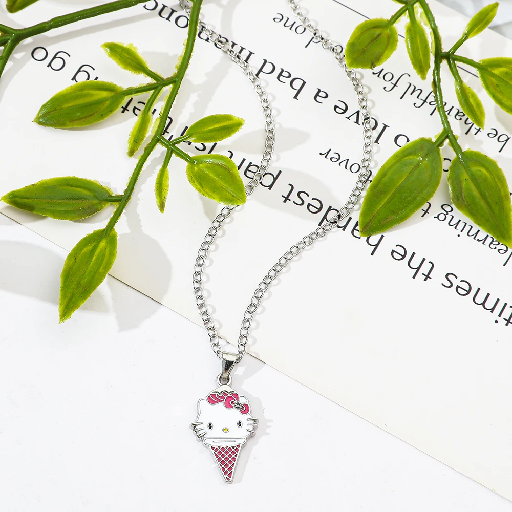 Sanrio Cartoon Hello Kitty Necklace Anime Figure Creative Ice Cream KT Cat Pendant Necklace for Best Friend Accessory Toy Gifts
Sanrio Cartoon Hello Kitty Necklace Anime Figure Creative Ice Cream KT Cat Pendant Necklace for Best Friend Accessory Toy Gifts