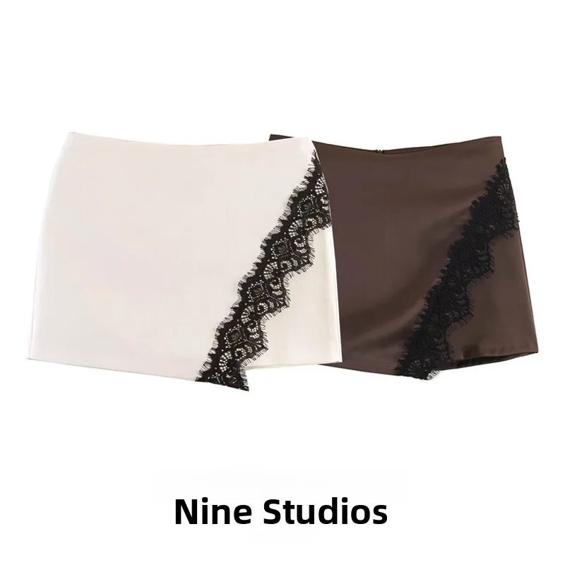 High Waist Lace Patchwork Skirt Pants Dual Lapel Versatile Short Skirt A-Line Standard Fit Polyester Fiber Summer 2026
High Waist Lace Patchwork Skirt Pants Dual Lapel Versatile Short Skirt A-Line Standard Fit Polyester Fiber Summer 2026
