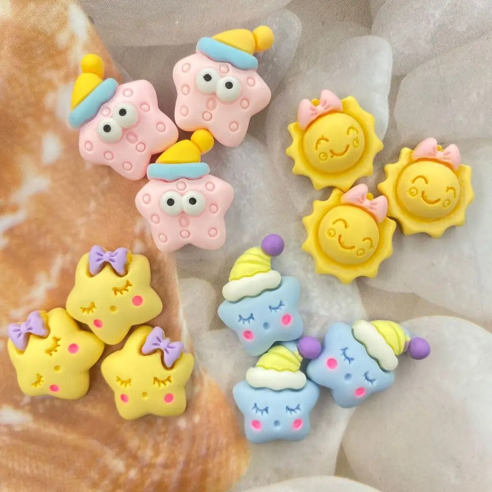 10Pcs New Cute Mini Cartoon Sun Star Flat Back Resin Cabochons Scrapbooking DIY Jewelry Craft Decoration Accessorie
10Pcs New Cute Mini Cartoon Sun Star Flat Back Resin Cabochons Scrapbooking DIY Jewelry Craft Decoration Accessorie