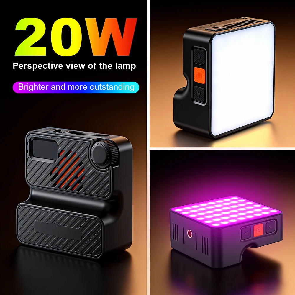 LUXCEO 20W RGB Video Light,1400LM 2500K-9000K Full Color LED Fill Light with 20 FX Modes for Photography Videography Vlogging
LUXCEO 20W RGB Video Light,1400LM 2500K-9000K Full Color LED Fill Light with 20 FX Modes for Photography Videography Vlogging