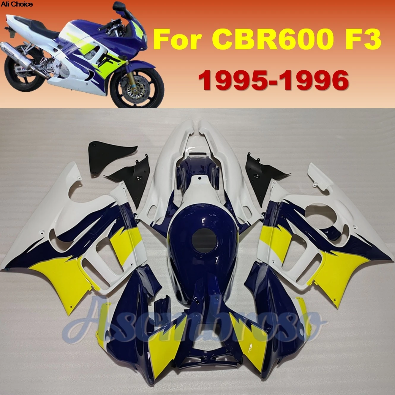 Injection Fairing Kit For Honda CBR600 F3 1995-1996 Motorcycle Kits CBR600 CBR600F3 95 96 | Yellow Blue White
Injection Fairing Kit For Honda CBR600 F3 1995-1996 Motorcycle Kits CBR600 CBR600F3 95 96 | Yellow Blue White
