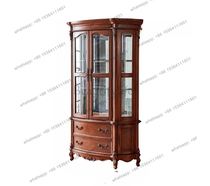 American solid wood wine cabinet display cabinet glass door transparent household wall living room wine cabinet
American solid wood wine cabinet display cabinet glass door transparent household wall living room wine cabinet