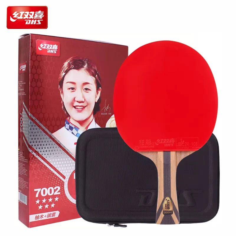 DHS 7 Star Table Tennis Racket Professional 5 Wood 2 Carbon Offensive Ping Pong Racket with Hurricane 3 Hurricane 8 Rubber
DHS 7 Star Table Tennis Racket Professional 5 Wood 2 Carbon Offensive Ping Pong Racket with Hurricane 3 Hurricane 8 Rubber