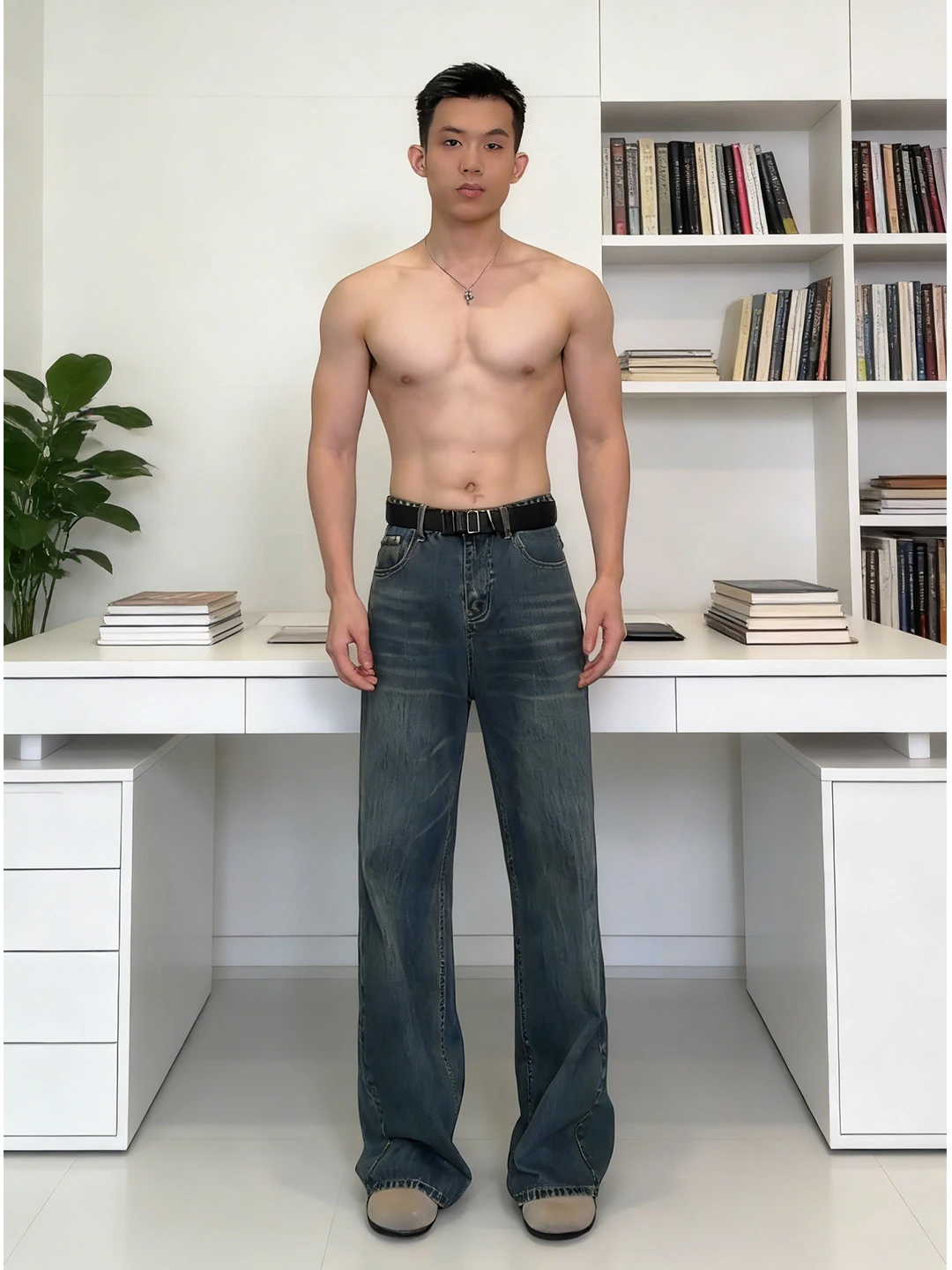 Retro American Blue Flared Jeans Men's CleanFit Washed Straight Leg Pants Lifted Slimming Trousers mid Waist Denim Jeans
Retro American Blue Flared Jeans Men's CleanFit Washed Straight Leg Pants Lifted Slimming Trousers mid Waist Denim Jeans