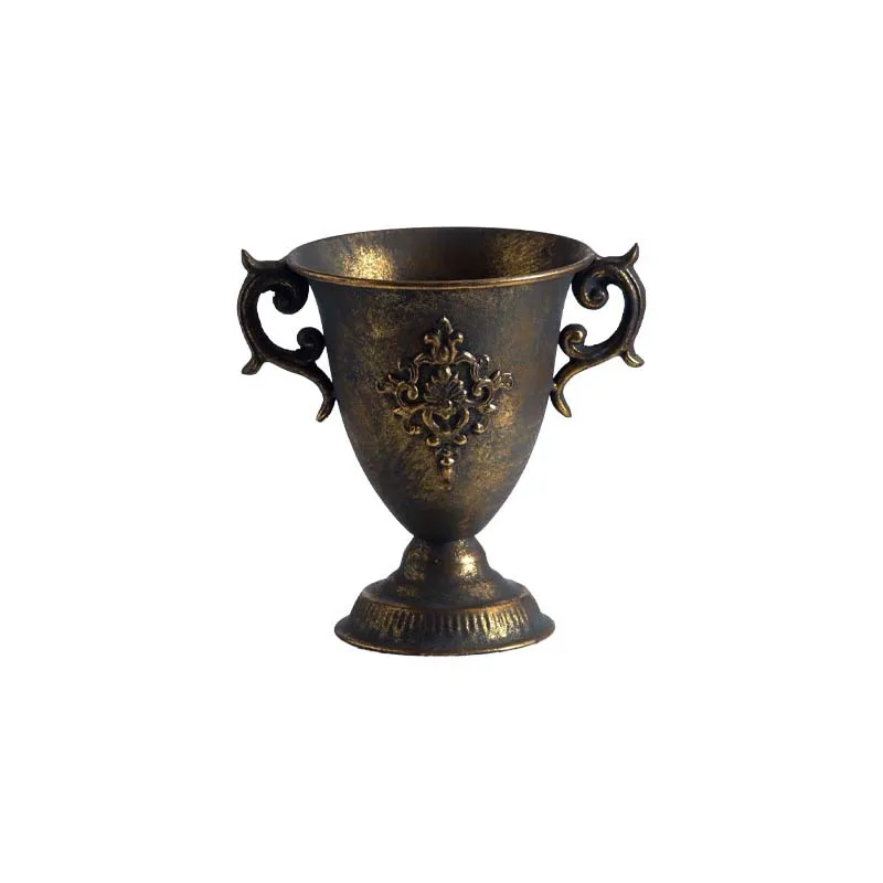 French court style vase antique gold flower shop decoration antique iron desktop flower pot B & B ornament
French court style vase antique gold flower shop decoration antique iron desktop flower pot B & B ornament