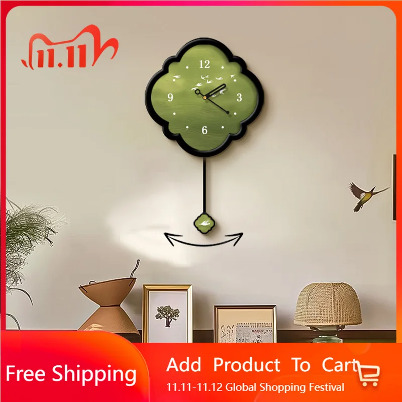 Aesthetic Wooden Wall Clocks Design Creative Chinese Style Silent Wall Watch Cute Korean Modern Bedrooms Saat Home Decoration
Aesthetic Wooden Wall Clocks Design Creative Chinese Style Silent Wall Watch Cute Korean Modern Bedrooms Saat Home Decoration