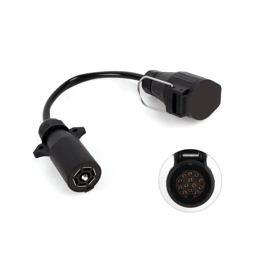 Trailer Conversion Head Adapter Cable American 7-pin European 13-pin Interchangeable Trailer RV Taillight Signal Power Socket
Trailer Conversion Head Adapter Cable American 7-pin European 13-pin Interchangeable Trailer RV Taillight Signal Power Socket