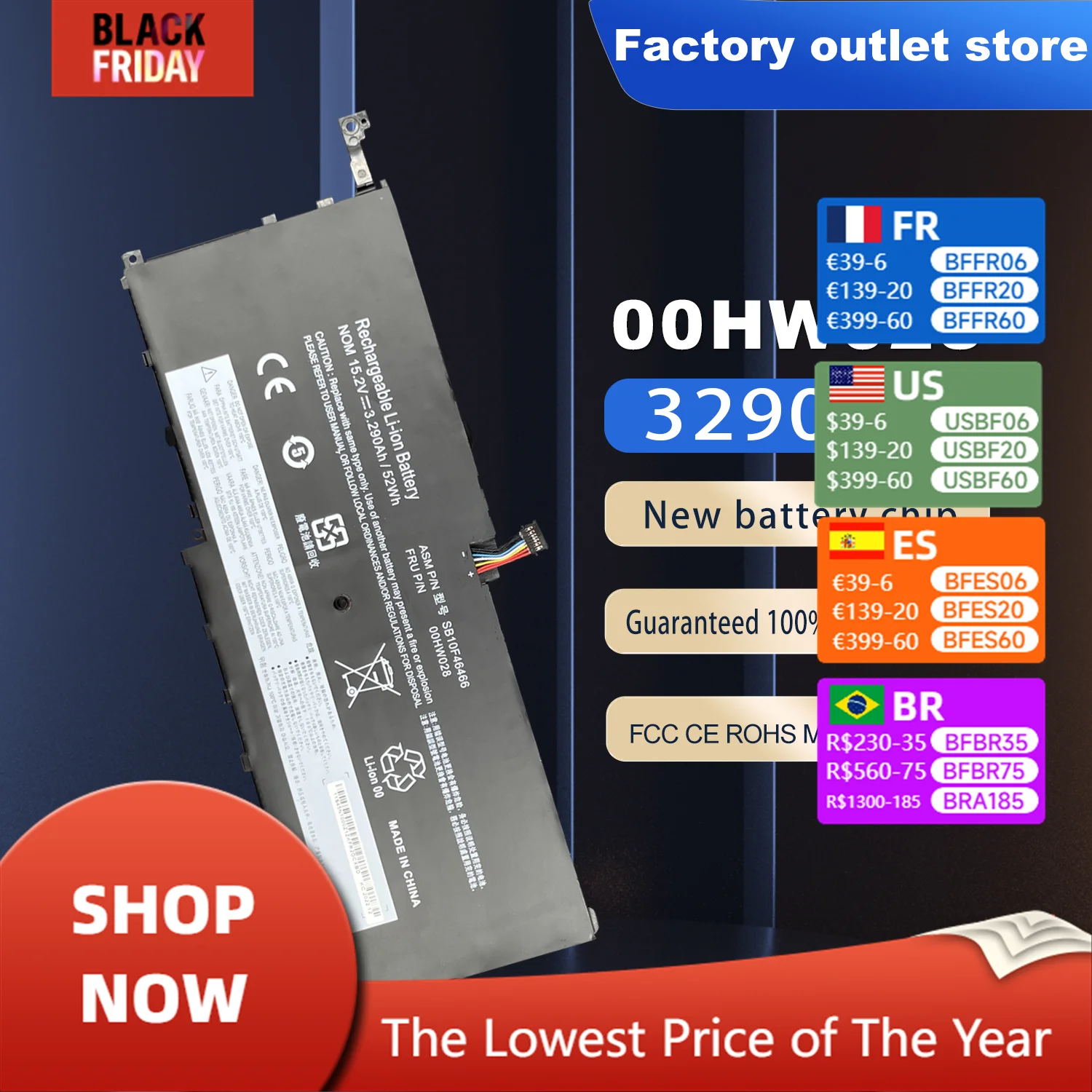Аккумулятор 00HW028 для ноутбука Lenovo ThinkPad Carbon Gen 4 (2016) Yoga 1st(2016) SB10F46467
Аккумулятор 00HW028 для ноутбука Lenovo ThinkPad Carbon Gen 4 (2016) Yoga 1st(2016) SB10F46467