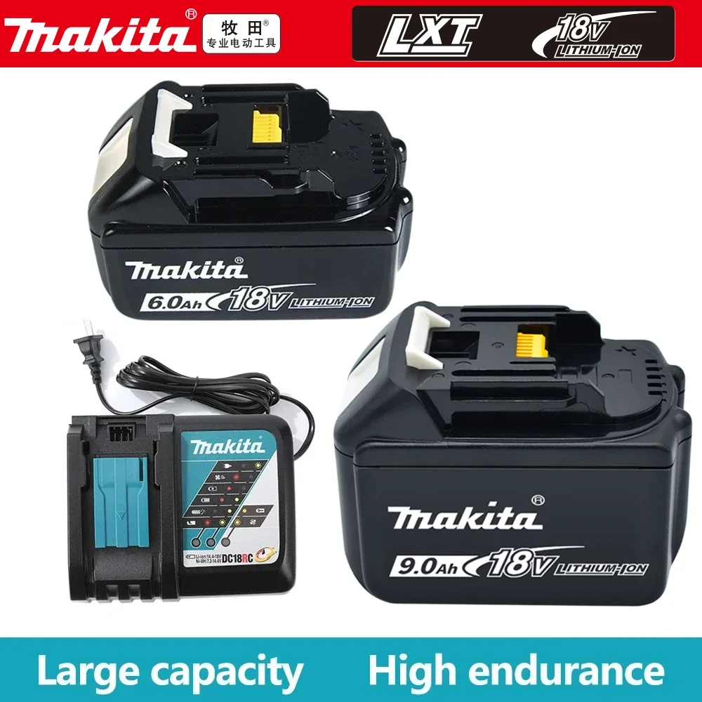 Makita-100 % Оригинальная Аккумуляторная батарея для электроинструмента, сменная фотобатарея, литий-ионная, 9,0 Ач, 18 в, LXT, BL1860B, BL1860BL1850
Makita-100 % Оригинальная Аккумуляторная батарея для электроинструмента, сменная фотобатарея, литий-ионная, 9,0 Ач, 18 в, LXT, BL1860B, BL1860BL1850