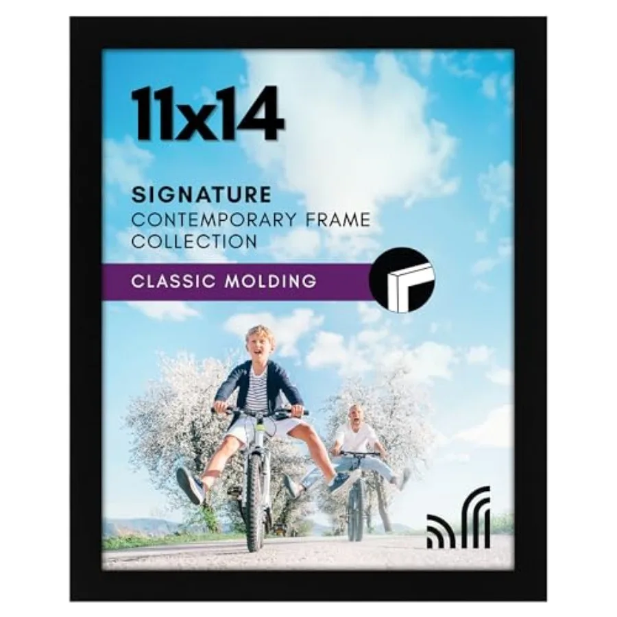 11x14 Picture Frame with Shatter-Resistant Glass - Signature Collection - Gallery-Style Frames Made of Engineered Wood - Photo
11x14 Picture Frame with Shatter-Resistant Glass - Signature Collection - Gallery-Style Frames Made of Engineered Wood - Photo