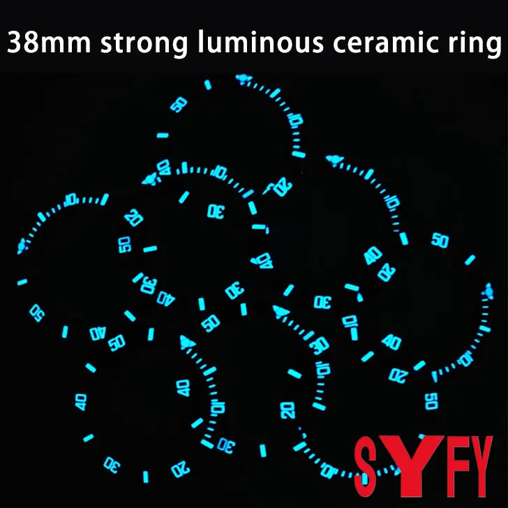 Watch Accessories 38mm strong luminous ceramic ring blue-green night light aperture substitute black green water ghost scale c
Watch Accessories 38mm strong luminous ceramic ring blue-green night light aperture substitute black green water ghost scale c