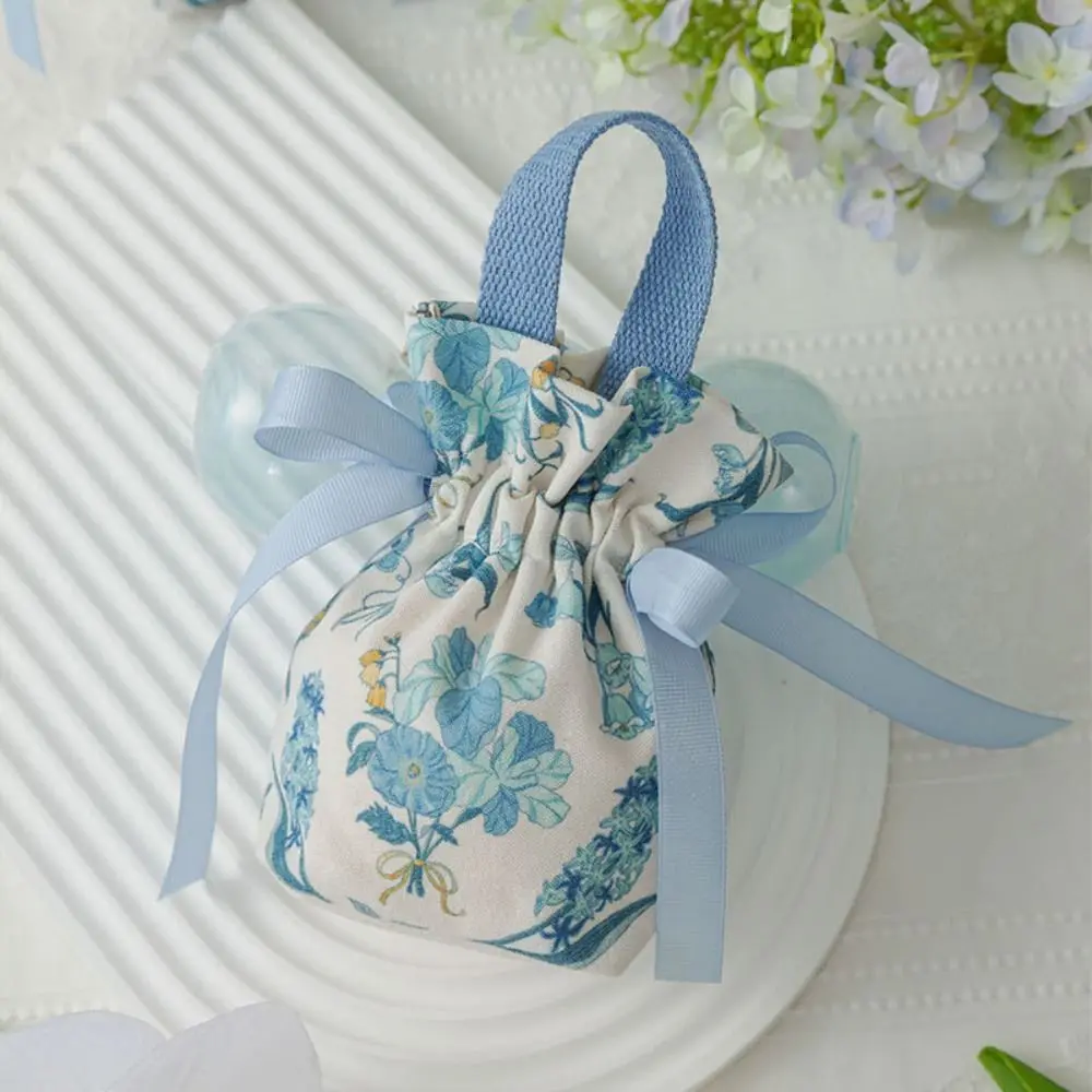 Ribbon Bow Canvas Flower Drawstring Bag Pearl Handle Wedding Small Flower Wrist Bag Candy Storage Coin Purse Wallet
Ribbon Bow Canvas Flower Drawstring Bag Pearl Handle Wedding Small Flower Wrist Bag Candy Storage Coin Purse Wallet