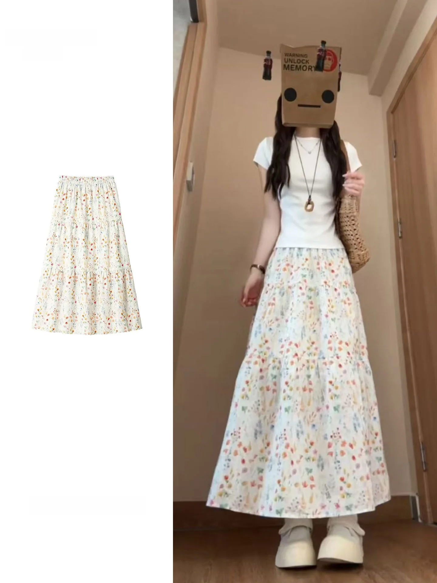 Large Size Gentle Floral A-Line Midi Skirt Women's Summer New Style Shoulder Top Flared Half-length Cake Skirt Fashion Set
Large Size Gentle Floral A-Line Midi Skirt Women's Summer New Style Shoulder Top Flared Half-length Cake Skirt Fashion Set