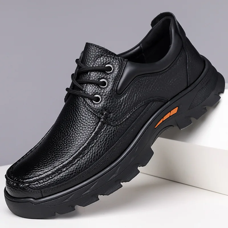 Spring Autumn Lace Cow Leather Shoes for Men Fashion Soft-soled Men's Platform Shoes Designer Casual Dress Shoes Male
Spring Autumn Lace Cow Leather Shoes for Men Fashion Soft-soled Men's Platform Shoes Designer Casual Dress Shoes Male