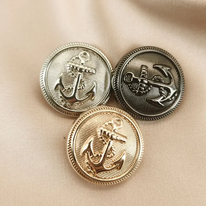 Vintage Anchor Metal Buttons for Clothing, Jackets, Shirts - 15/20/25mm (10pcs) Black Silver Gold Fashion Sewing Buttons
Vintage Anchor Metal Buttons for Clothing, Jackets, Shirts - 15/20/25mm (10pcs) Black Silver Gold Fashion Sewing Buttons